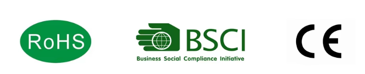 RoHS, BSCI and CE compliance marks for applicable Clarion drinkware projects