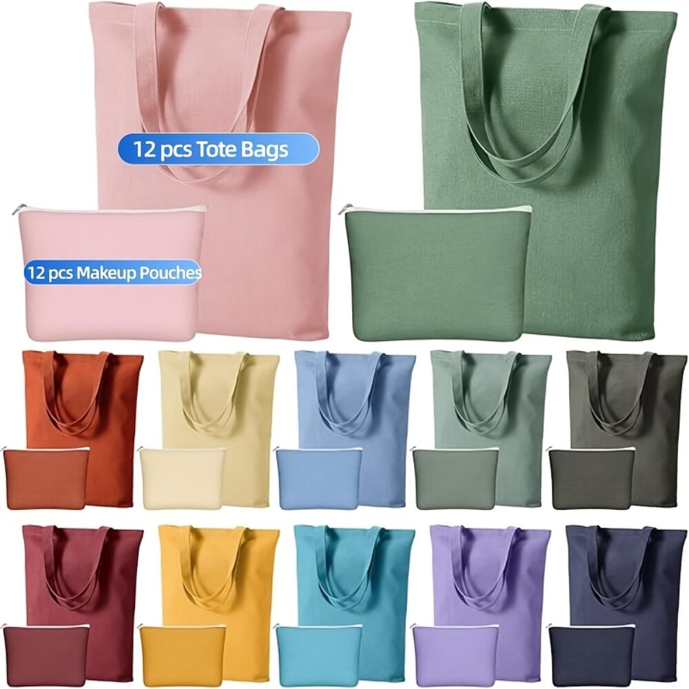 EcoPair 24 Blank Tote and Pouch Set image 1