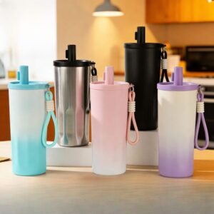 RopeLift 304 Double-Layer Straw Cup image 1