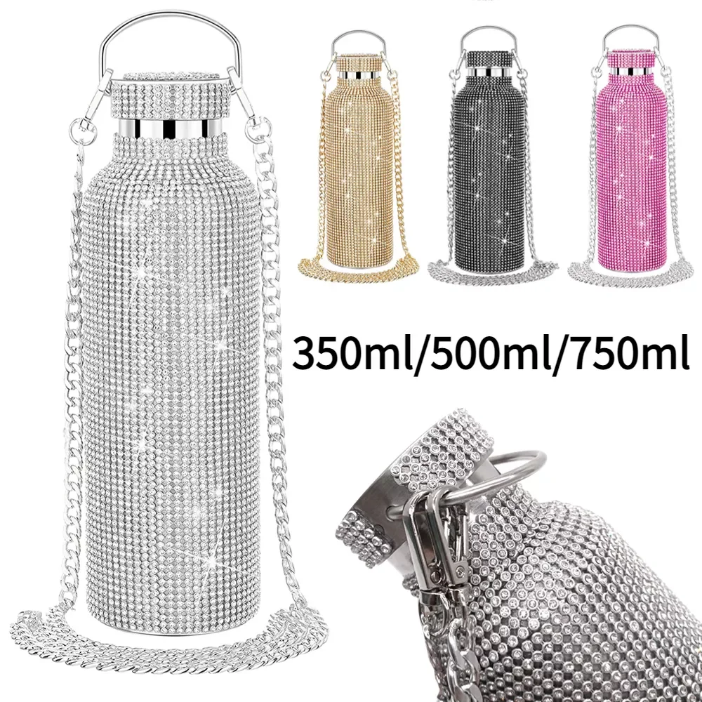 BlingTherm 350/500/750ml Rhinestone Vacuum Bottle