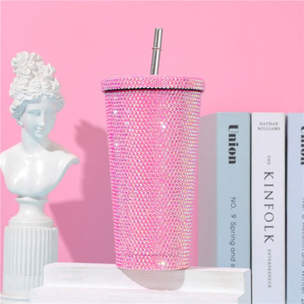 CrystalSpark 500/750ml rhinestone straw tumbler view 6