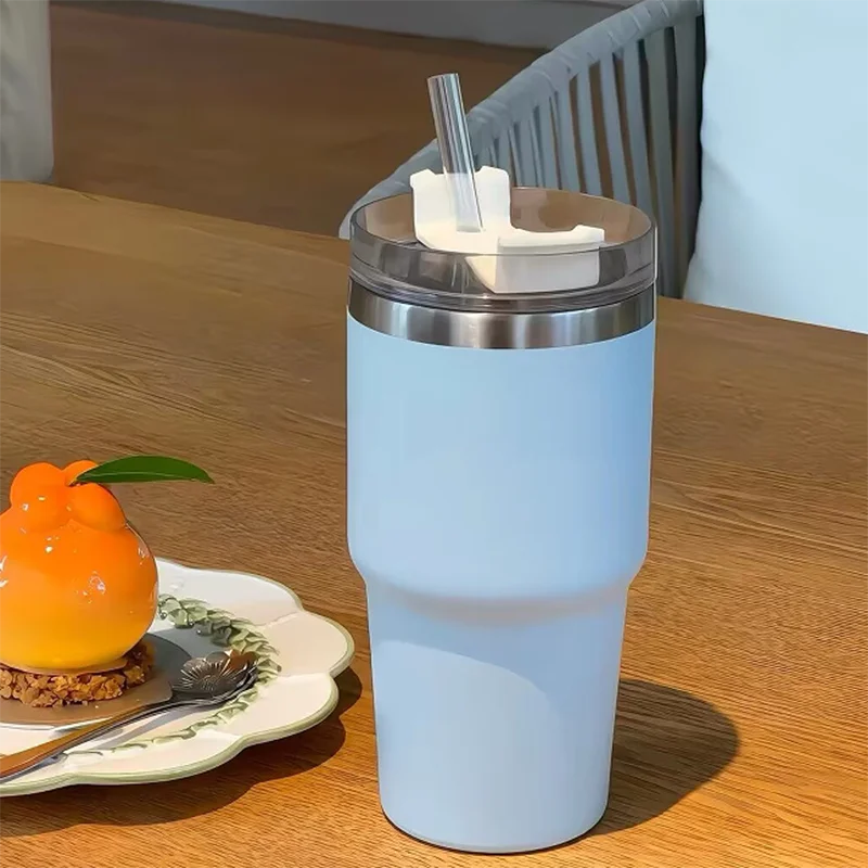DriveSip 680ml Stainless Straw Coffee Tumbler