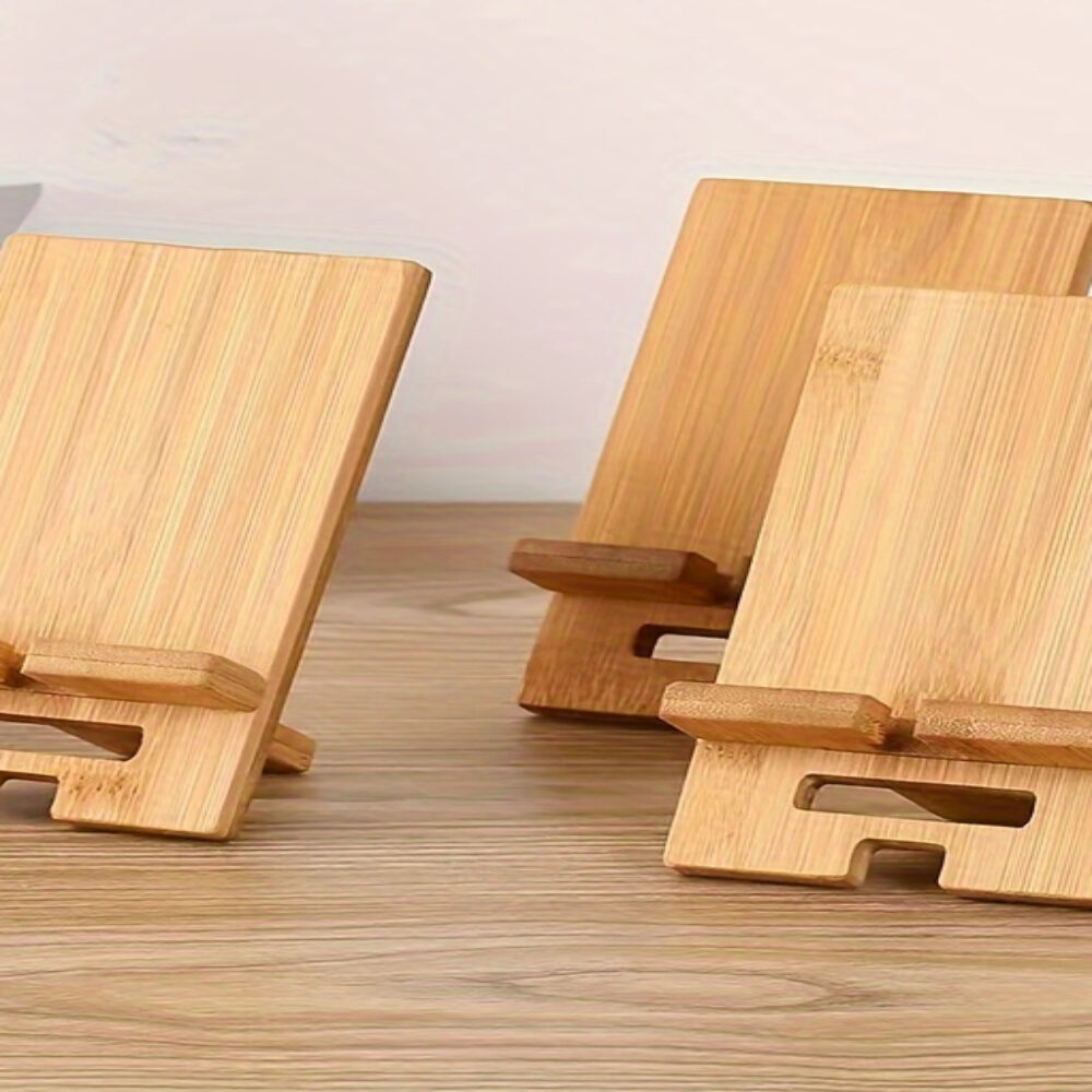 BambooDock 3-Piece Desktop Phone Stand Set image 6