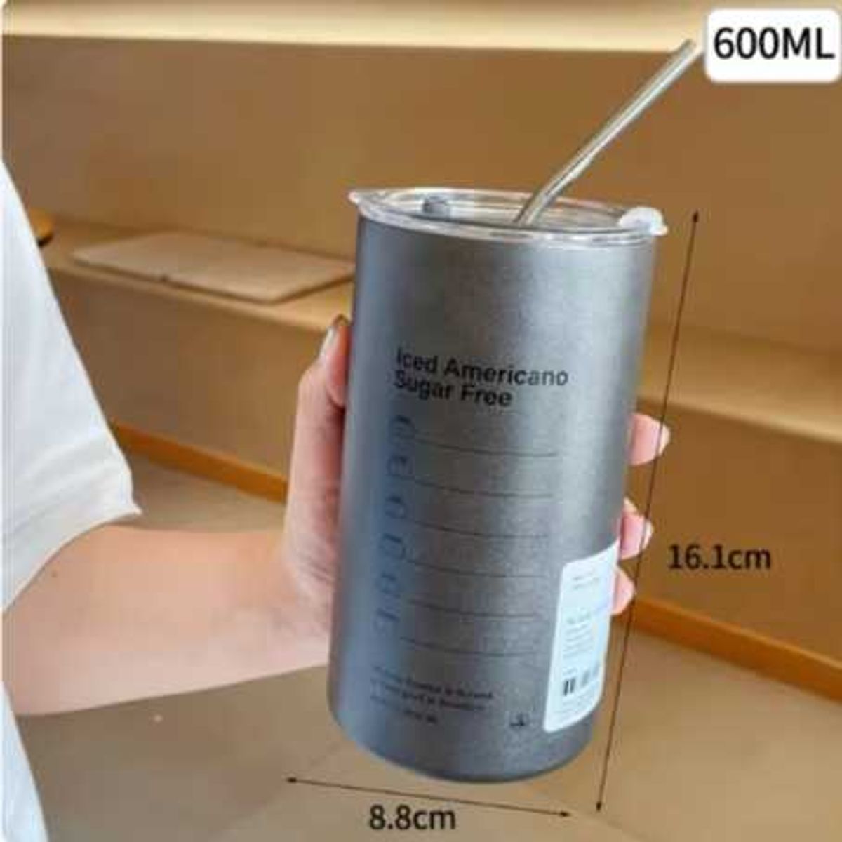 Americano 600 Double Insulated Straw Mug - Image 3