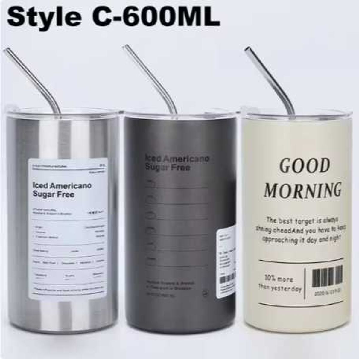 Americano 600 Double Insulated Straw Mug - Image 5