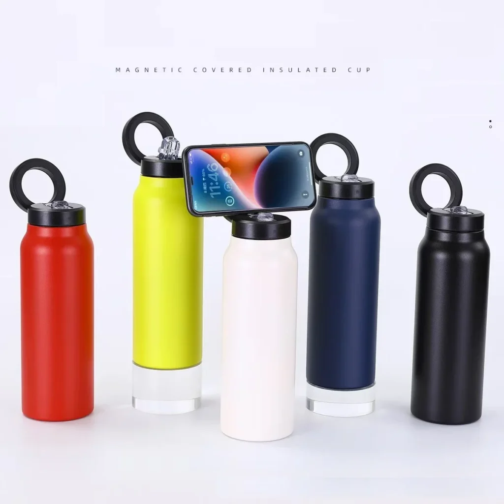 MagMount 24oz Phone-Stand Sports Flask