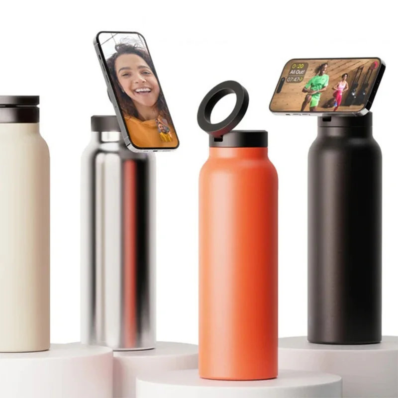 MagMount 24oz Phone-Stand Sports Flask