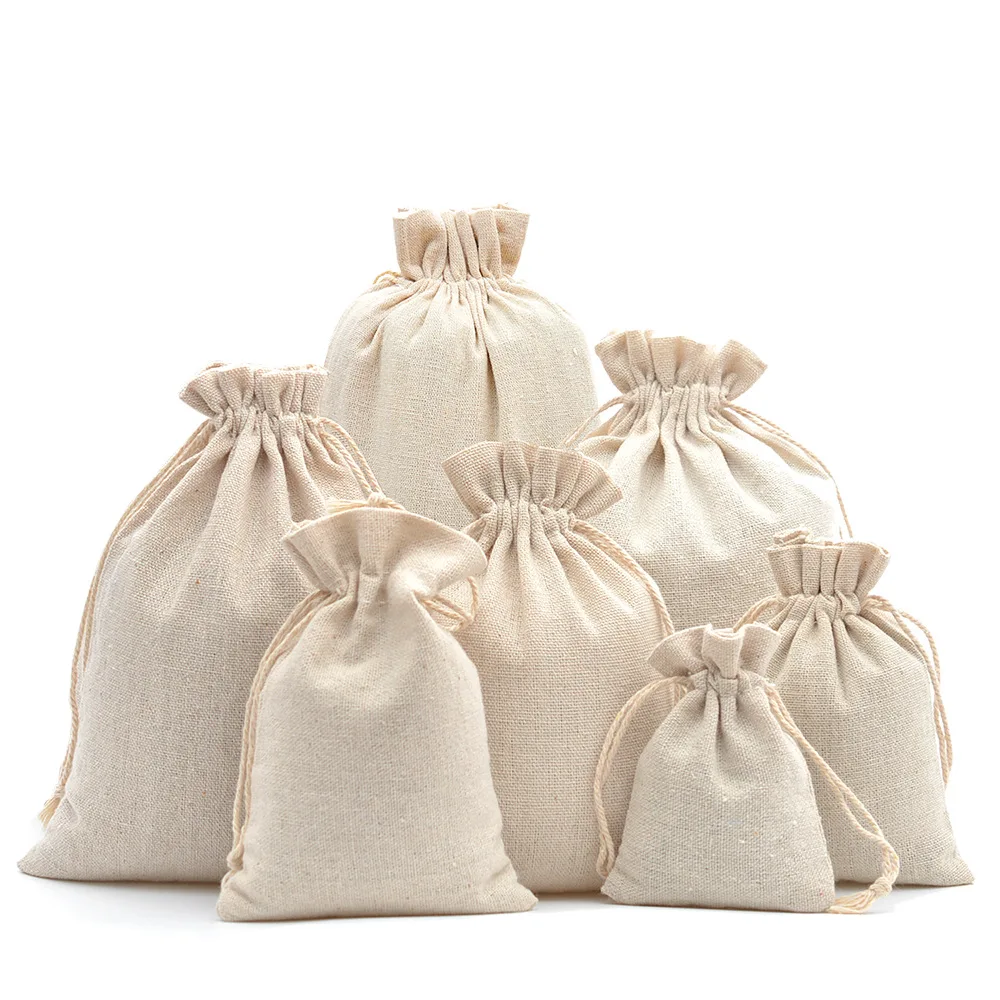 PurePouch 10-Piece Cotton Drawstring Gift Bag Set - view 1