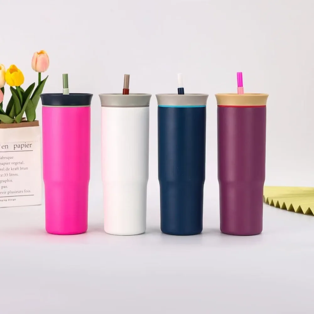 PureSip 24oz Straw Travel Tumbler image 6