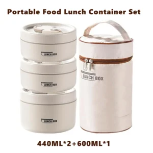 StackMeal 3-Tier Insulated Lunch Container Set